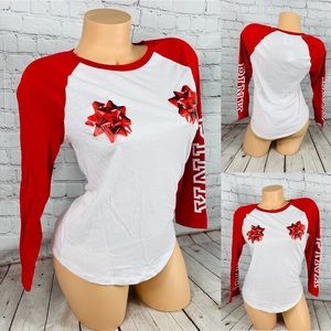 VS Pink 3/4 Sleeve holiday ornament shirt